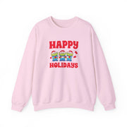 Happy Holidays Cute Green Aliens Sweatshirt 7
