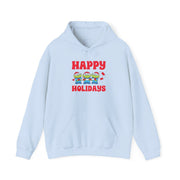 Happy Holidays Cute Green Aliens Hoodie 9