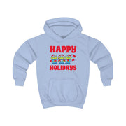 Happy Holidays Cute Green Aliens Kids Hoodie 5