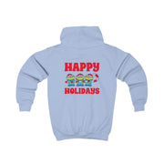 Happy Holidays Cute Green Aliens Kids Hoodie 6