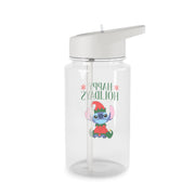 Cute Blue Alien Elf Clear Water Bottle 2