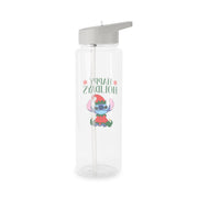Cute Blue Alien Elf Clear Water Bottle 7