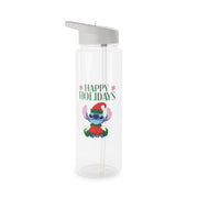 Cute Blue Alien Elf Clear Water Bottle 6