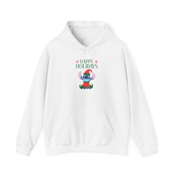 Cute Blue Alien Elf Hoodie White Front