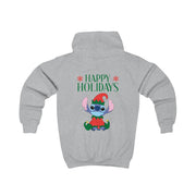 Cute Blue Alien Elf Kids Hoodie 4