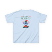 Cute Blue Alien Elf Kids T-Shirt 8