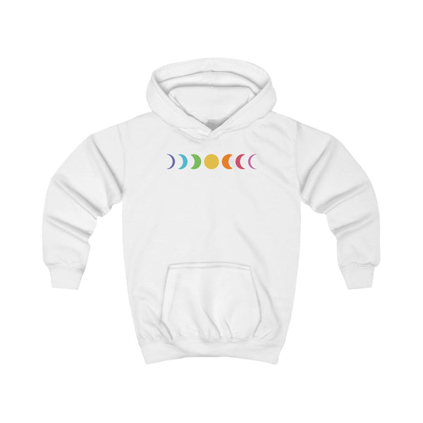 Band Moon Cycle Kids Hoodie White Front