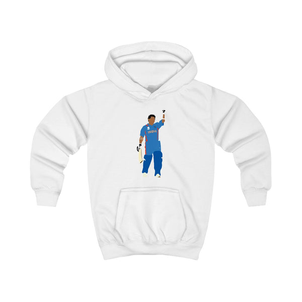Tendulkar - Cricket Kids Hoodie White Front
