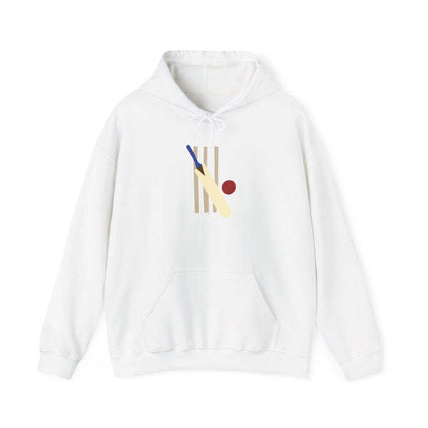 Wickets - Cricket Hoodie White Front