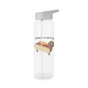 Don't Be A Weenie - Dachshund Clear Water Bottle 7