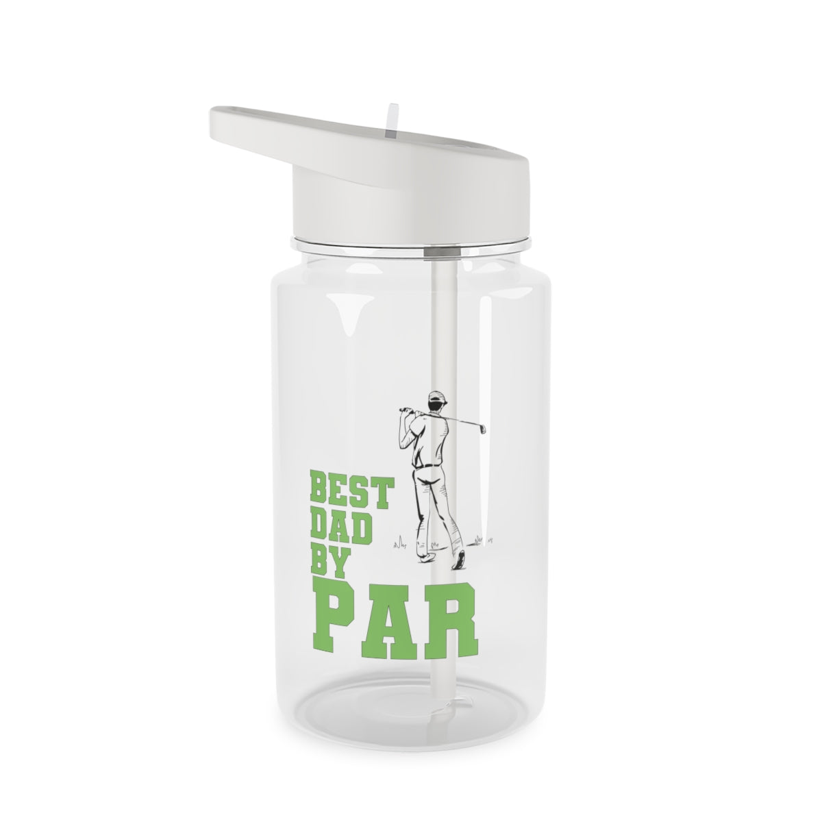 Best Dad By Par - Fathers Day Clear Water Bottle