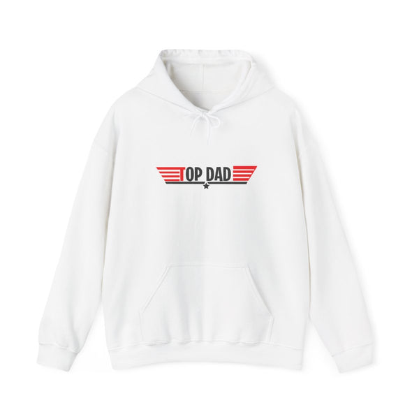 Top Dad- Fathers Day Hoodie White Front