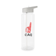 #1 Dad Foam Finger Clear Water Bottle 7