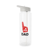 #1 Dad Foam Finger Clear Water Bottle 6