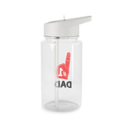 #1 Dad Foam Finger Clear Water Bottle 2