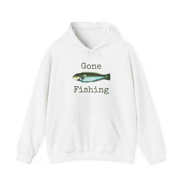 Gone Fishing  Hoodie White Front