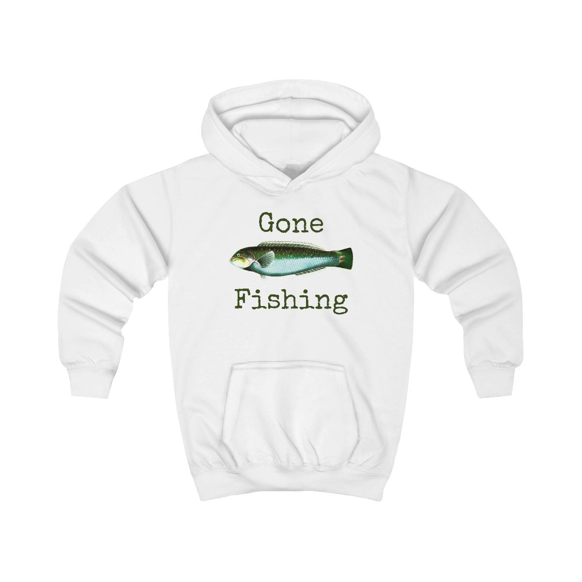 Gone Fishing  Kids Hoodie