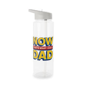 Now That's What I Call Dad - Father's Day Clear Water Bottle 6