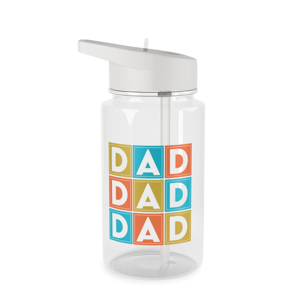 Dad Cubes Clear Water Bottle