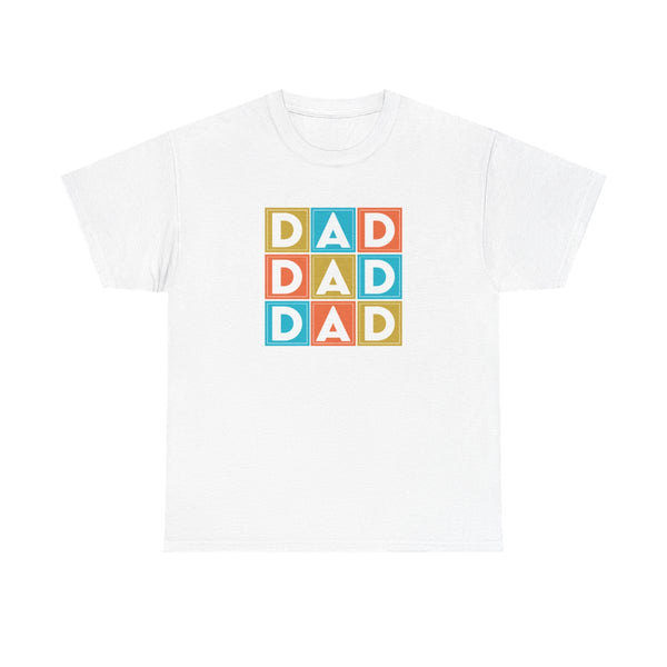 Dad Cubes T-Shirt White Front