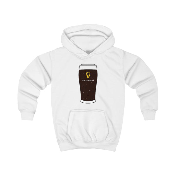 Dad-nness Kids Hoodie White Front