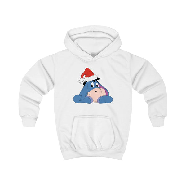 Donkey Pattern Christmas Kids Hoodie White Front