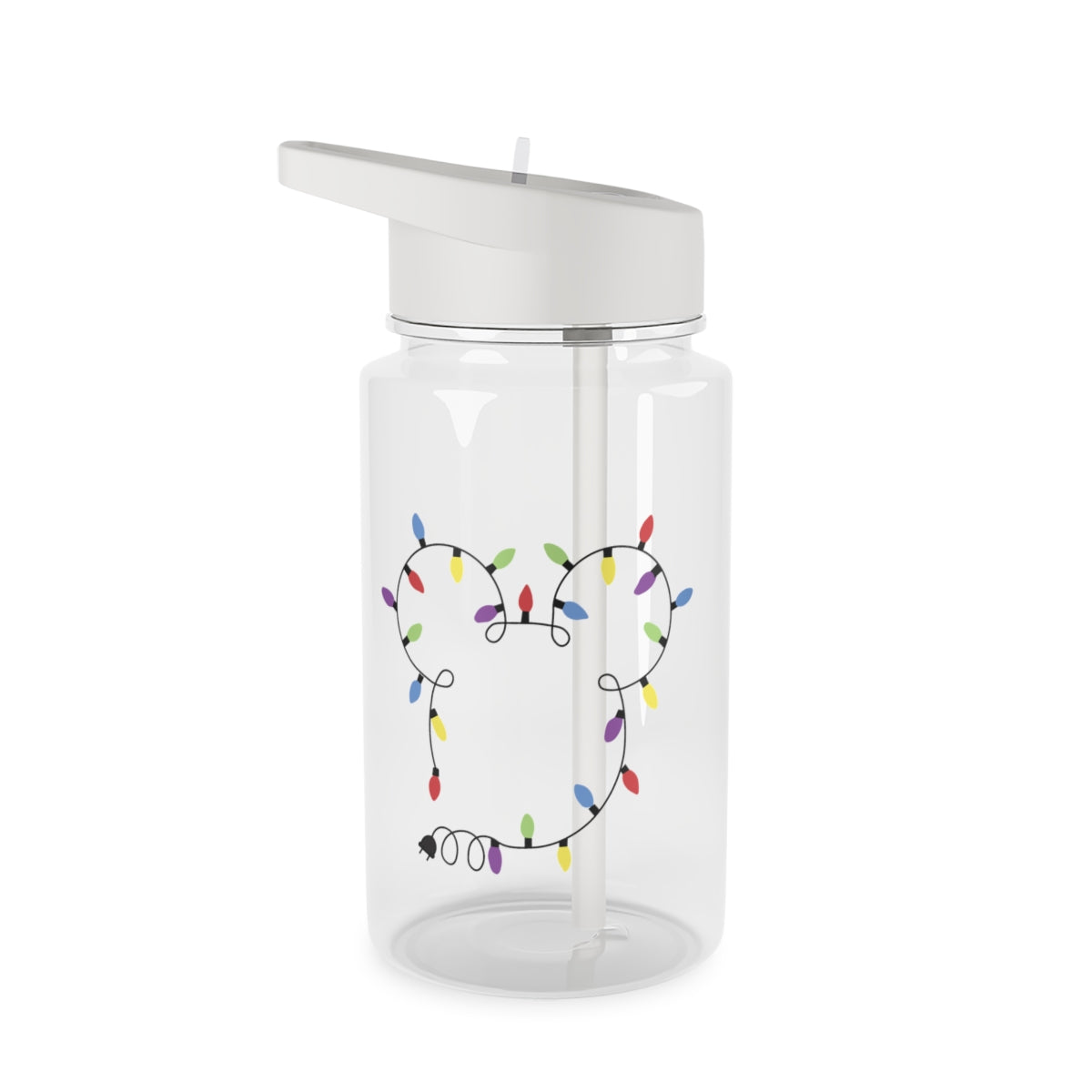 Mouse Christmas Lights Christmas Clear Water Bottle