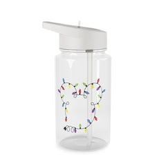 Mouse Christmas Lights Christmas Clear Water Bottle