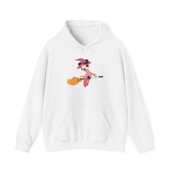 Witch Female Mouse Halloween Hoodie White Front