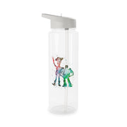 Watercolour Woody & Buzz A Story of Toys Fairytale Clear Water Bottle 6