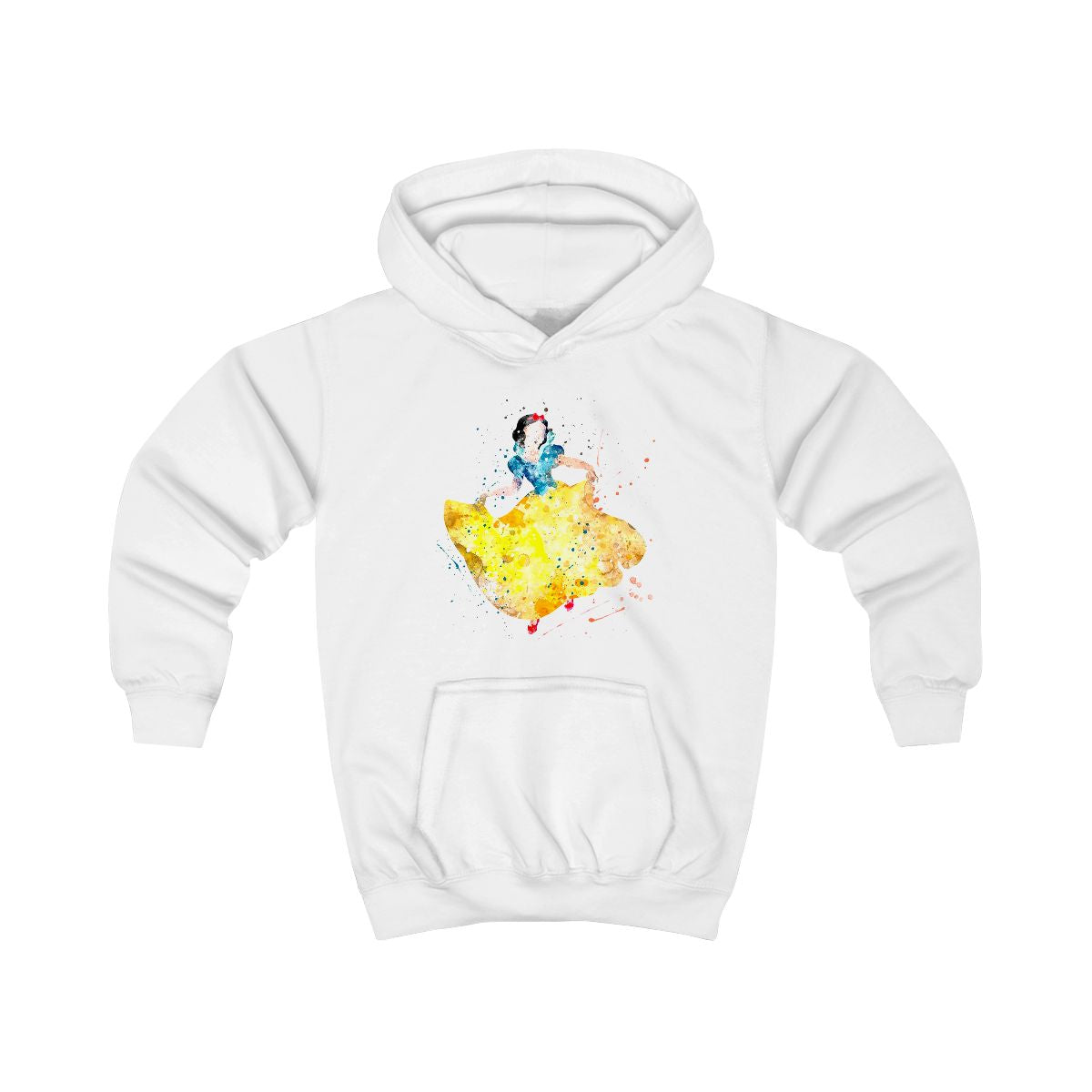 Watercolour Snow White Fairytale Kids Hoodie