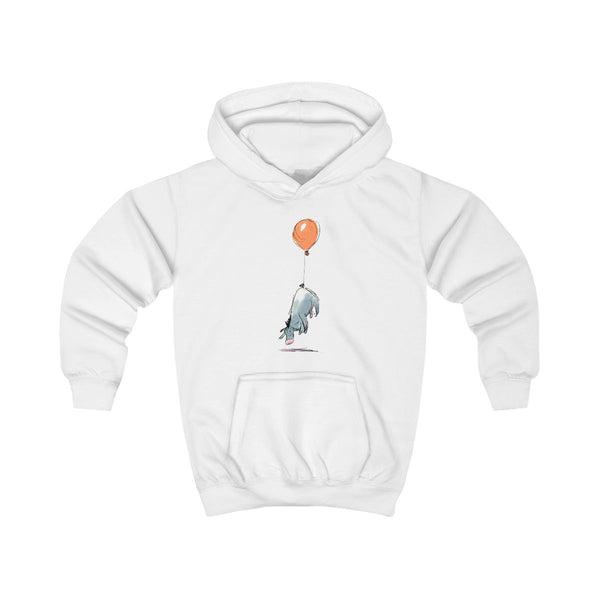 Donkey And His Balloon Kids Hoodie White Front