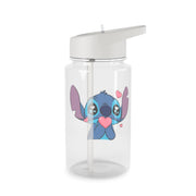 Cute Alien Blue Clear Water Bottle 2
