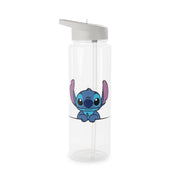 Alien Blue Leaning Clear Water Bottle 6