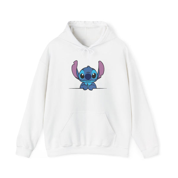 Alien Blue Leaning Hoodie White Front