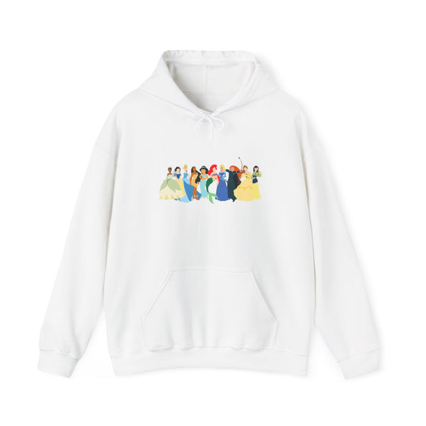 Fairytale Princesses Cast Hoodie White Front