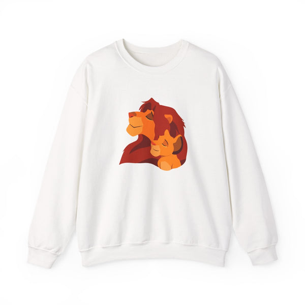 King Lion And Cub Sweatshirt White Front