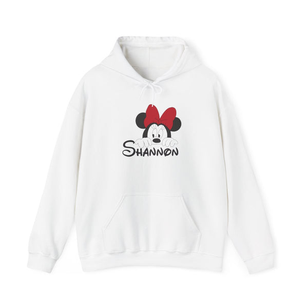 Minnie Mouse - Personalised Fairytale Hoodie White Front