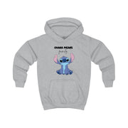 Ohana Means Family Pink Kids Hoodie 3