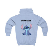 Ohana Means Family Pink Kids Hoodie 6