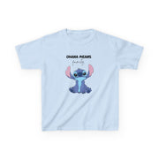 Ohana Means Family Pink Kids T-Shirt 5
