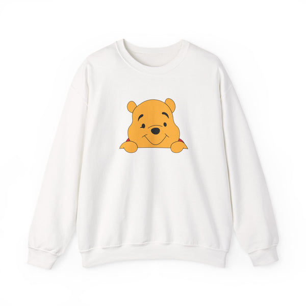 Cute Bear Leaning Sweatshirt White Front