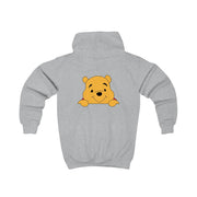 Cute Bear Leaning Kids Hoodie 4