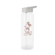 Sketched Mouse Outline Beige  Clear Water Bottle 7