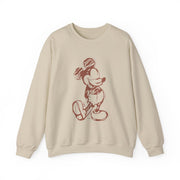 Sketched Mouse Outline Beige  Sweatshirt 7