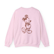 Sketched Mouse Outline Beige  Sweatshirt 10