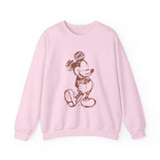 Sketched Mouse Outline Beige  Sweatshirt 9
