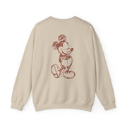 Sketched Mouse Outline Beige  Sweatshirt 8