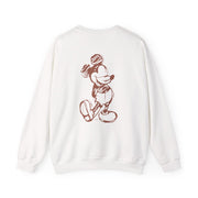 Sketched Mouse Outline Beige  Sweatshirt 2