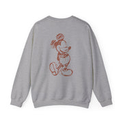 Sketched Mouse Outline Beige  Sweatshirt 4
